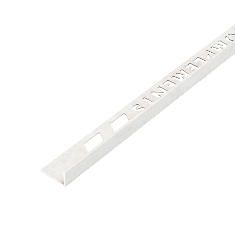 Complements 10mm White Oak Straight Edge Aluminium 2.5m Premium Tile Trim